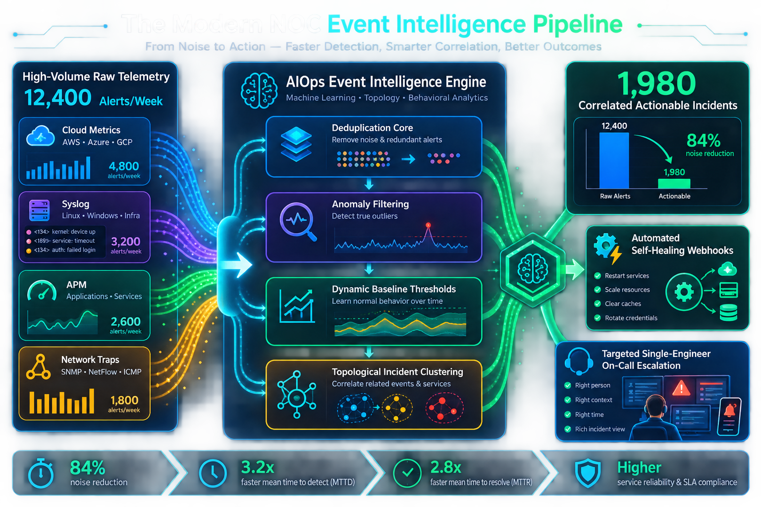 NOC event-correlation architecture