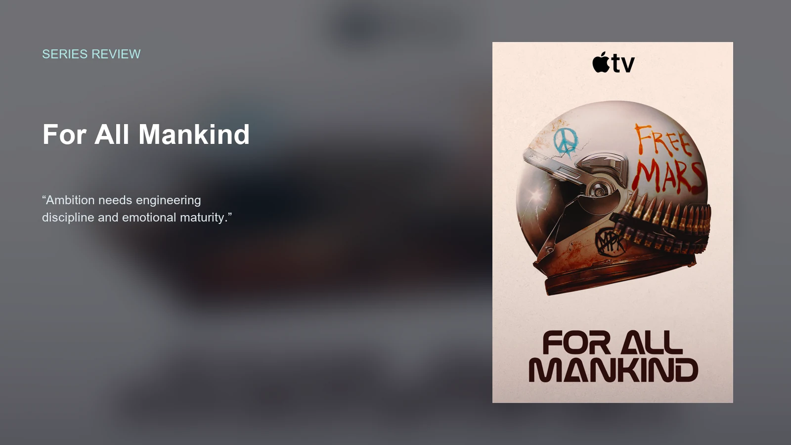 For All Mankind — Ambition, Teams and Technical Risk